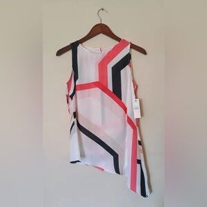 *LAST CHANCE **NWT Laundry by Shelli Segal asymmetrical hem sleeveless top